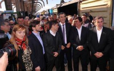 Randazzo y Kicillof recibieron en La Matanza el primer tren de cargas