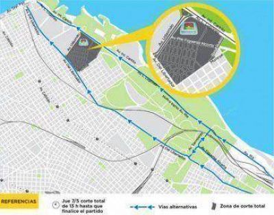 Corte de tr�nsito por el cl�sico River-Boca