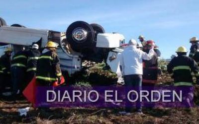 Pringles: Camionero muri� tras choque y vuelco en Ruta 51