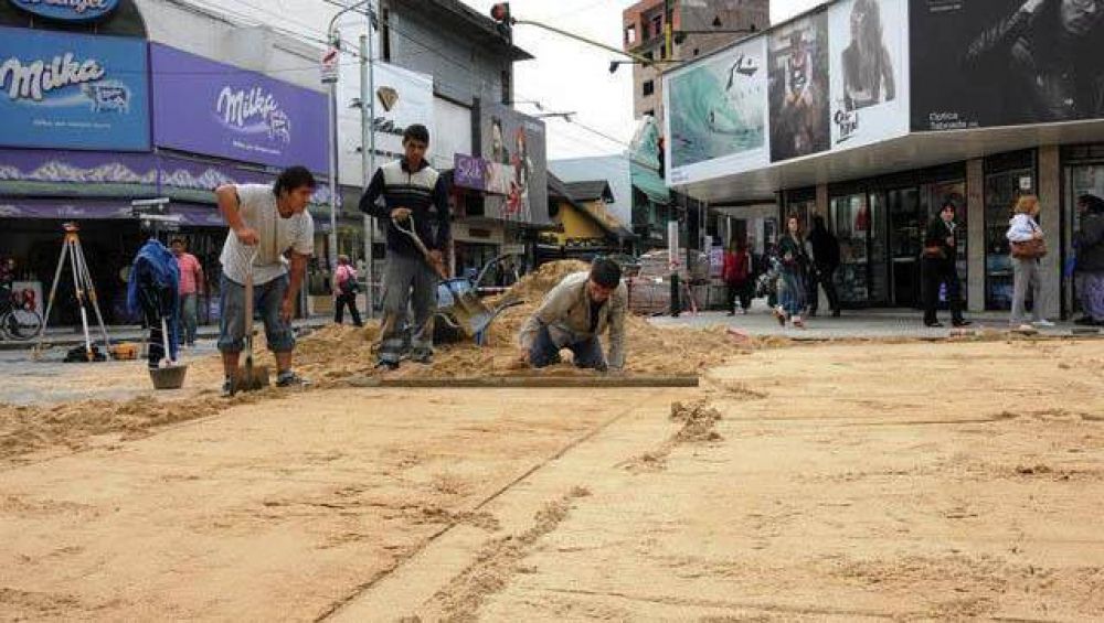 Obras en el centro de Mor�n