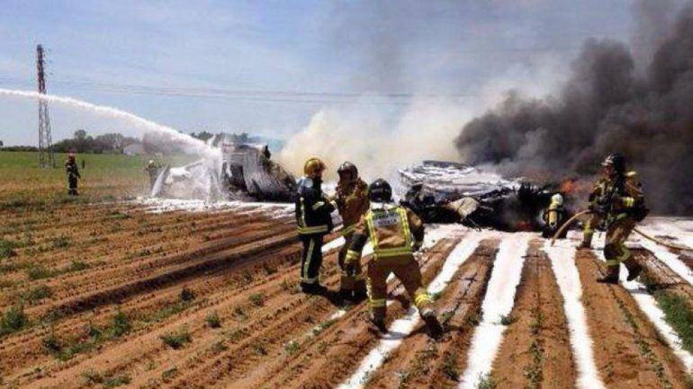 Se estrell� un Airbus militar en Sevilla