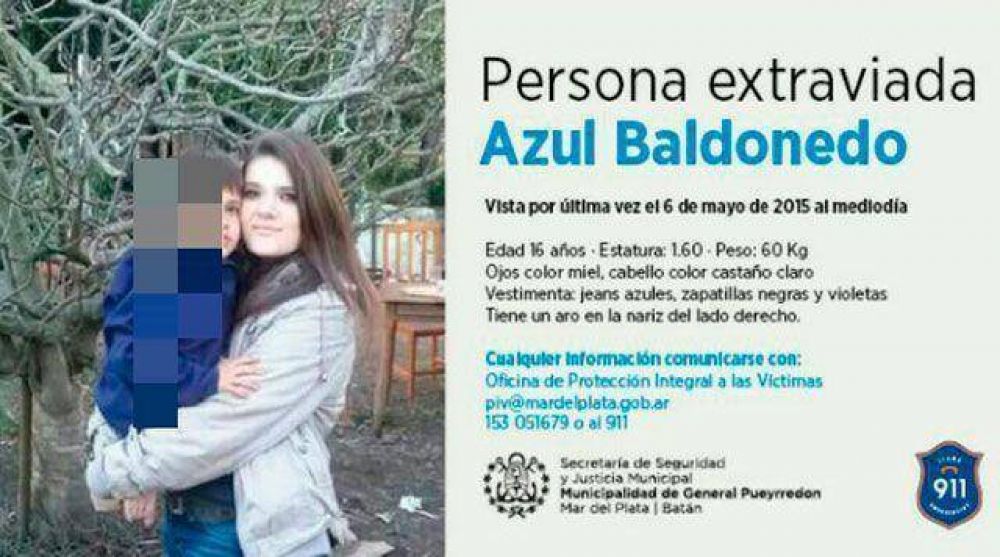 Encontraron a Azul y gestionaron el reencuentro con su familia