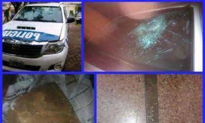 Alcoholizado amenaz� a sus vecinos con un machete y arroj� una piedra a un m�vil policial