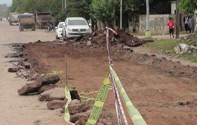 Iniciaron trabajos para pavimentar una avenida