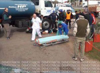 Pudo ser una tragedia el choque de ayer en Benito de Miguel y la Ruta 7