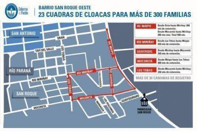 B� San Roque Oeste: La Municipalidad construye 23 cuadras de redes cloacales para beneficiar a m�s de 300 familias