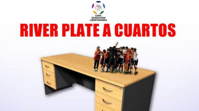 R�pido contraataque con afiches: Boca cuestiona a River por no ganar la clasificaci�n 