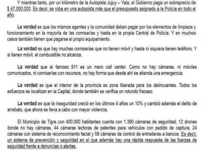EL GOBIERNO NO TIENE POL�TICA DE SEGURIDAD