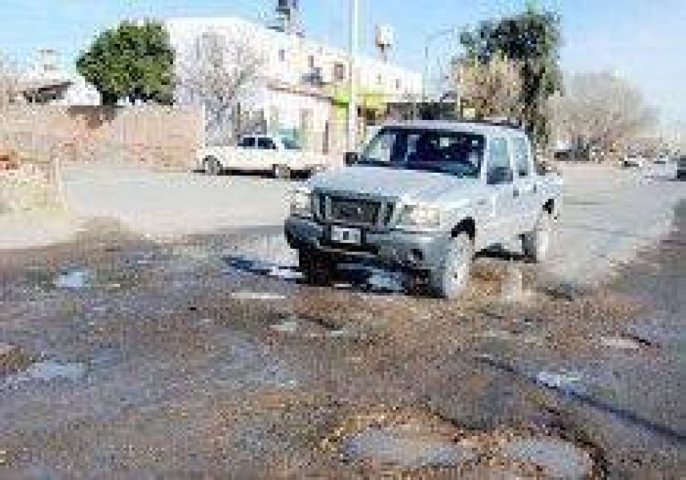 Treinta baches en s�lo diez metros cuadrados