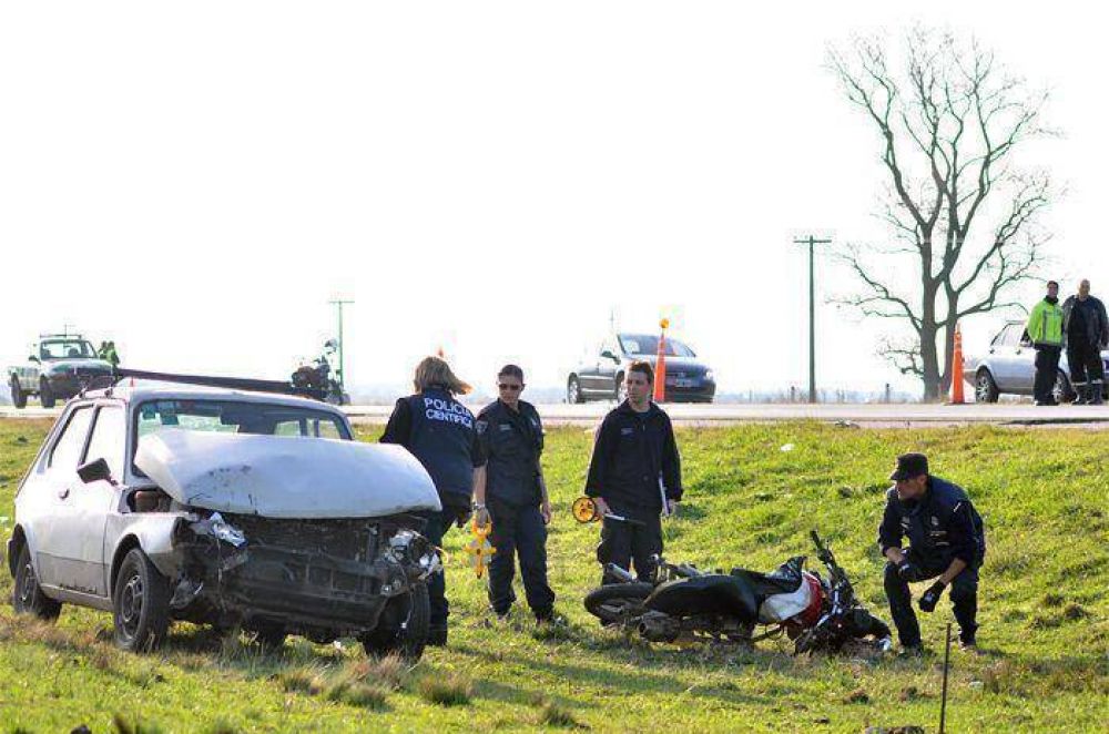 Tres heridos en un accidente en la Ruta 226