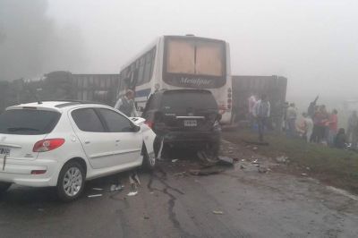 Fatal choque en cadena sobre la ruta 5