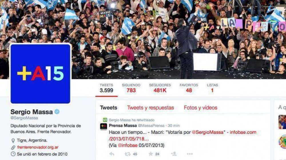 Massa presiona a Macri por una alianza: ahora le record� el d�a que dijo que lo votar�a