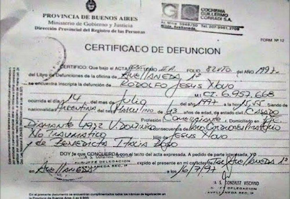 En la lista porte�a del FpV figuraba un candidato fallecido
