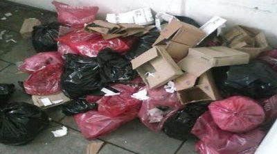 Peligrosa disposici�n de los residuos patol�gicos en el San Bernardo