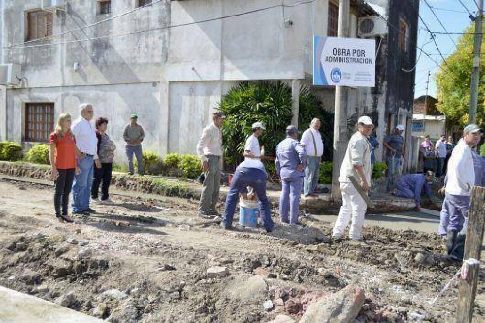 Avanzan las obras para la pavimentaci�n de Pasaje Lafont
