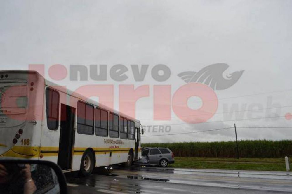 Tres tucumanos heridos tras chocar con un colectivo cerca de Las termas