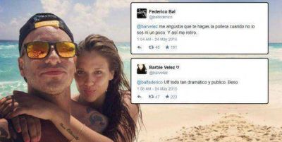 Show de reproches y enojos entre Barbie V�lez y Fede Bal porque ella sali� sola