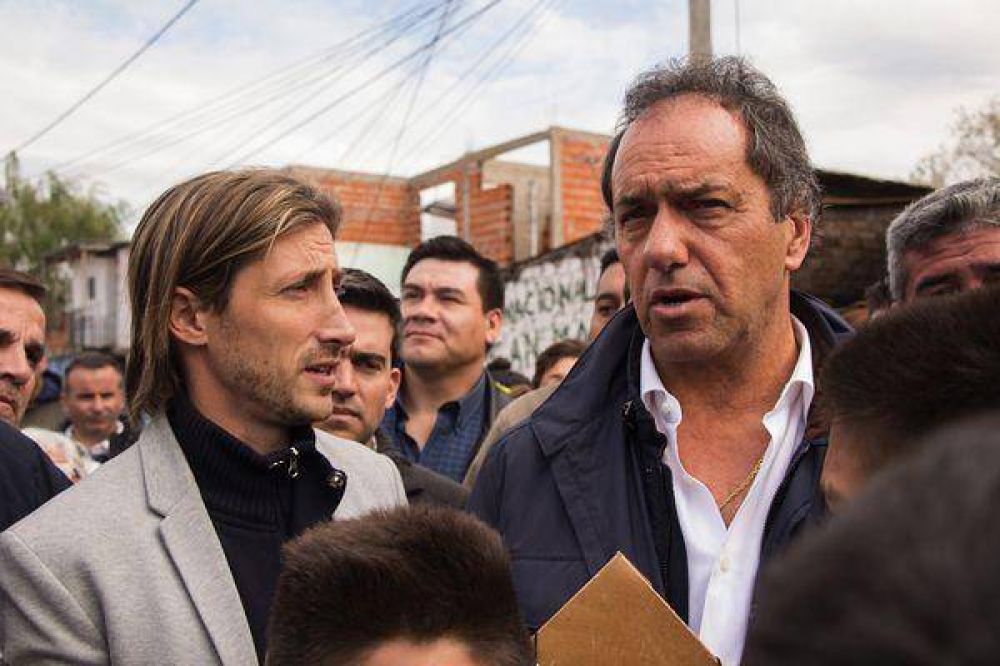 Scioli con Letcher en San Mart�n