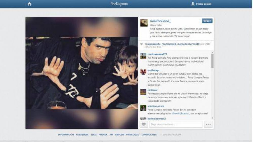 El emotivo saludo del hijo del Potro Rodrigo a su pap� en el cumple