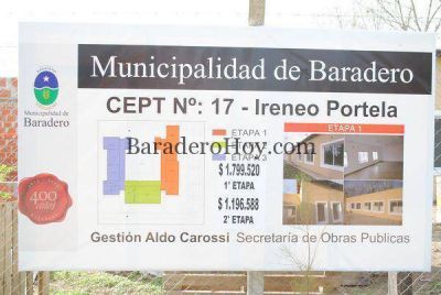 Avanzan las obras del CPT N� 17 de Ireneo Portela.