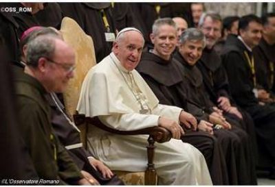 El Papa pide a los franciscanos ser portadores de misericordia, reconciliaci�n y paz