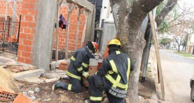 Escape de gas en obra en construcci�n
