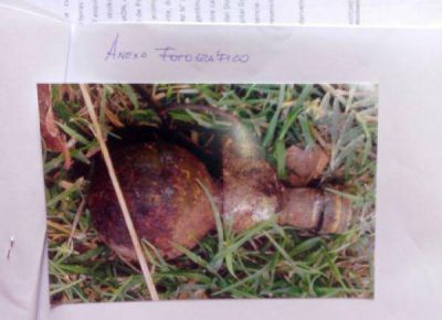 Pudo ser una tragedia: un hombre hall� una granada de guerra en el terreno de su casa