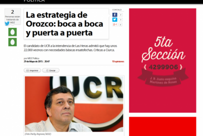 Campa�a sucia y el panfleto de una nota de MDZ 