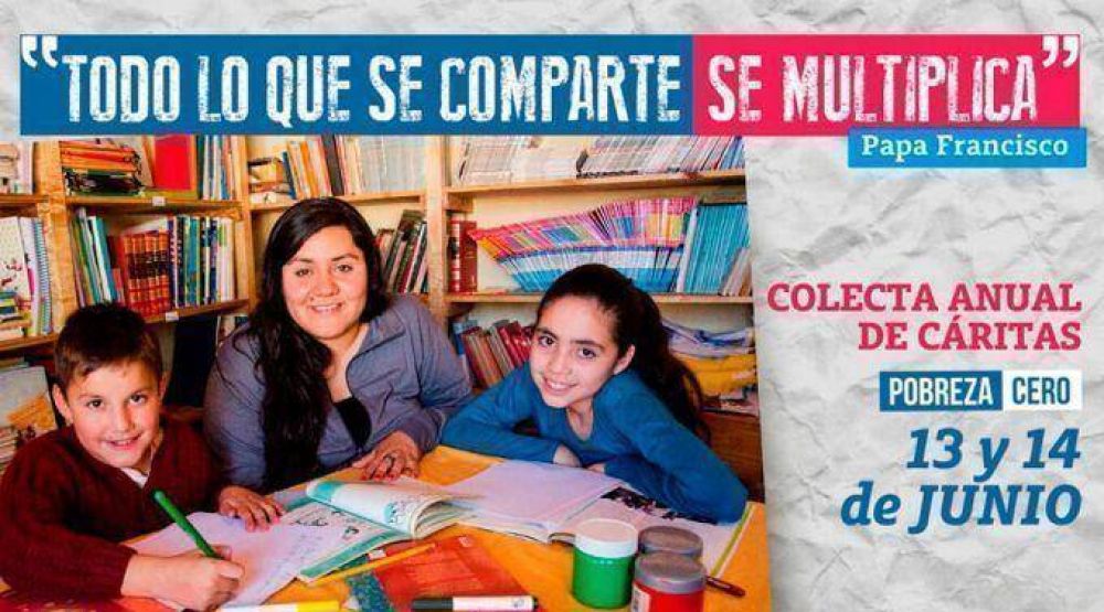 Cáritas Argentina lanza colecta nacional “Todo lo que se comparte se multiplica”