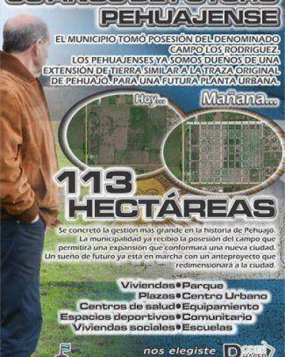 Zurro sobre las hect�reas que incorporan al patrimonio de Pehuaj�: �es como tocar el cielo con las manos�