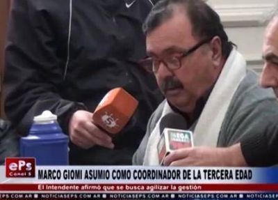 Marco Giomi asumi� como Coordinador de la Tercera Edad