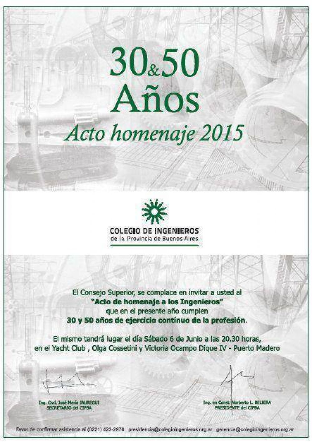 El CIPBA celebra el d�a de la ingenier�a homenajeando a sus matriculados