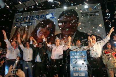 Quilmes: Guti�rrez lanz� su re-reelecci�n acompa�ado por Juli�n Dom�nguez, Antonio Cal�, Fernando Espinoza y Luis Farinello
