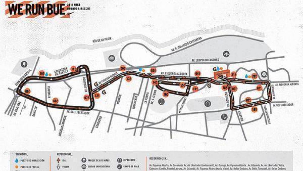 El domingo se corre el medio marat�n de Nike y habr� cortes de calles