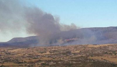 Incendio al pie de las Altas Cumbres