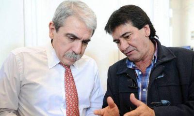 Pedro Fern�ndez, junto integrantes de la Mesa Sindical Scioli 2015, se reuni� con An�bal Fern�ndez 