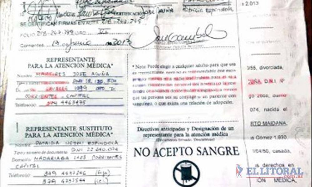 Un hijo de la testigo de Jehov� fallecida busca demandar a los responsables locales de la Iglesia
