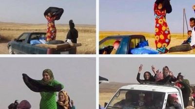 Los festejos de las mujeres que escapan del ISIS