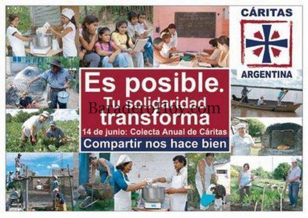 La Colecta Anual de C�ritas en Baradero hasta el domingo 14 de junio.
