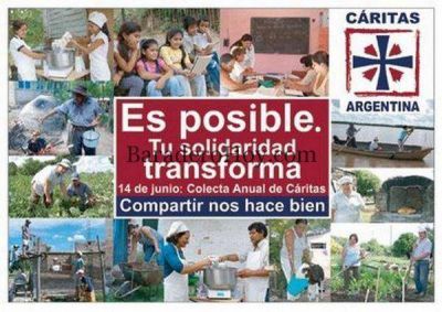 La Colecta Anual de C�ritas en Baradero hasta el domingo 14 de junio.