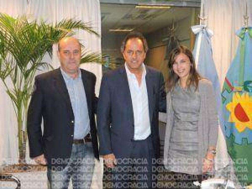 Con Scioli, Traverso habl� de �cambiar la realidad productiva y social de Jun�n�