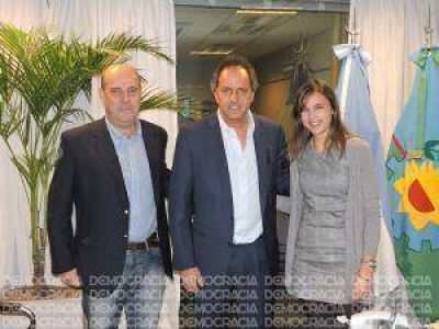 Con Scioli, Traverso habl� de �cambiar la realidad productiva y social de Jun�n�