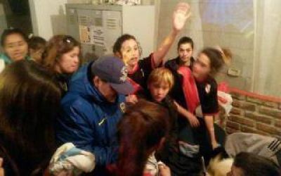 Maradona revolucion� Luj�n: Fue a ver jugar a su novia Roc�o Oliva