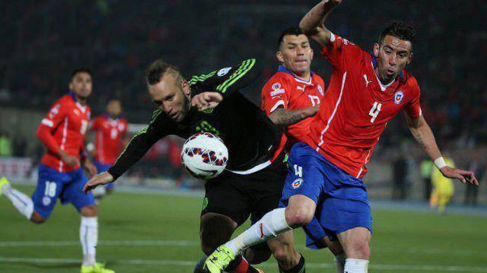 Dos goles del marplatense Vuoso para el 3 a 3 de M�xico ante Chile 