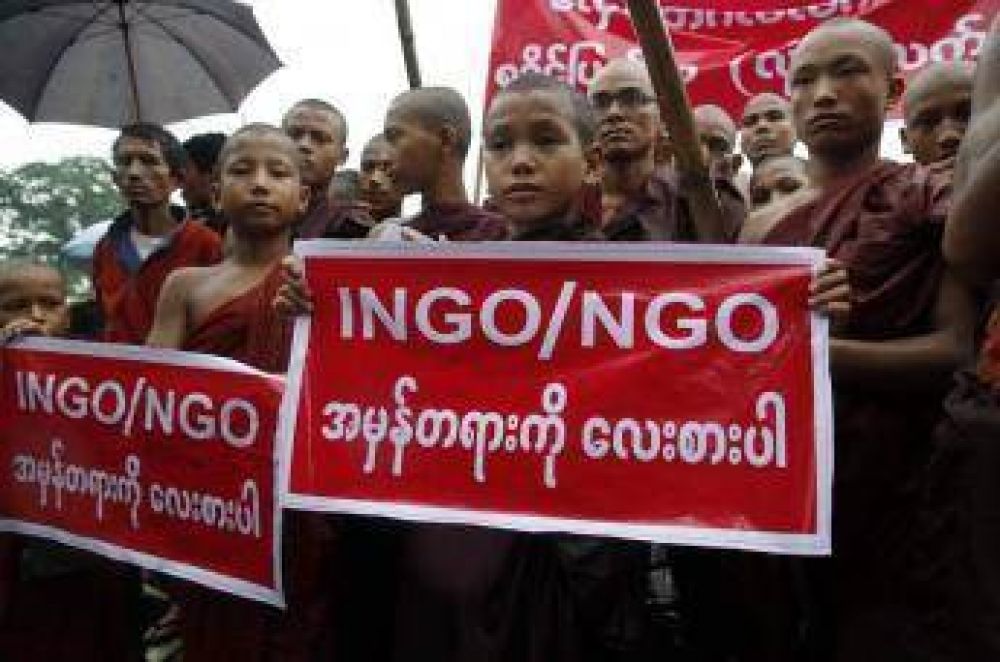 Centenares de budistas se manifestaron contra los musulmanes Rohingyas