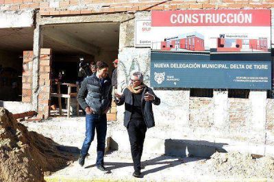 Julio Zamora recorri� las obras para la nueva delegaci�n municipal Delta