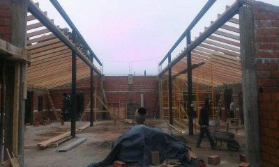 Comenzaron a techar la nueva capilla Inmaculada Concepci�n