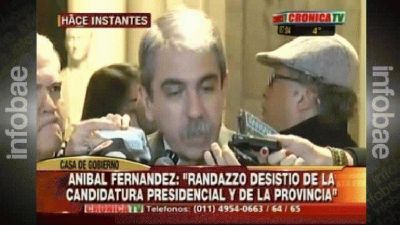 Randazzo no ser� candidato en la Provincia