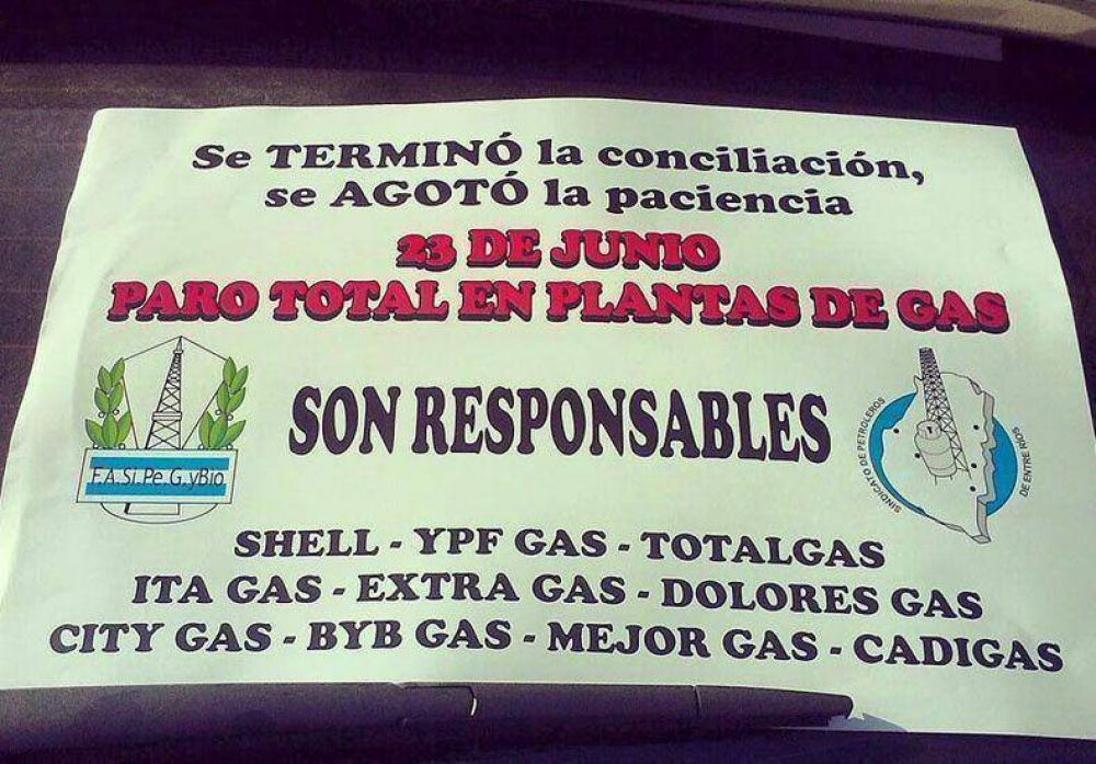 El martes podr�a verse afectada la provisi�n de garrafas en Entre R�os