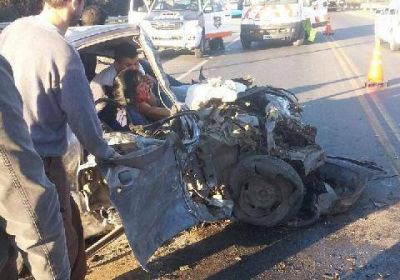 Tres veh�culos involucrados en un grave accidente en la ruta 7